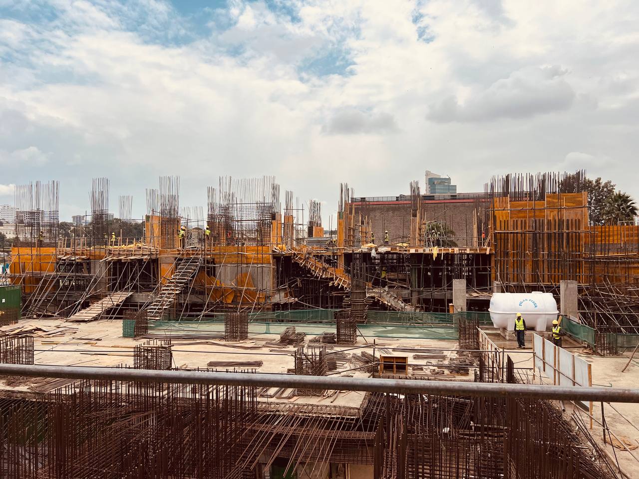 Columns rising