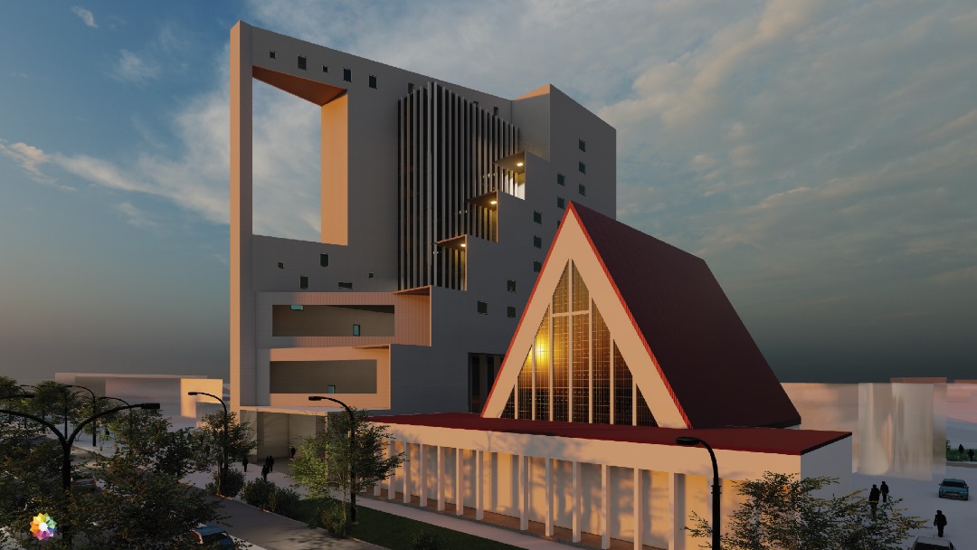 Architectural rendering of the new EEUM Multipurpose building.